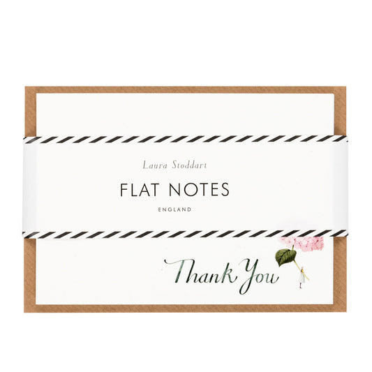 In Bloom Pink Flowers Thank You Flat Notes
