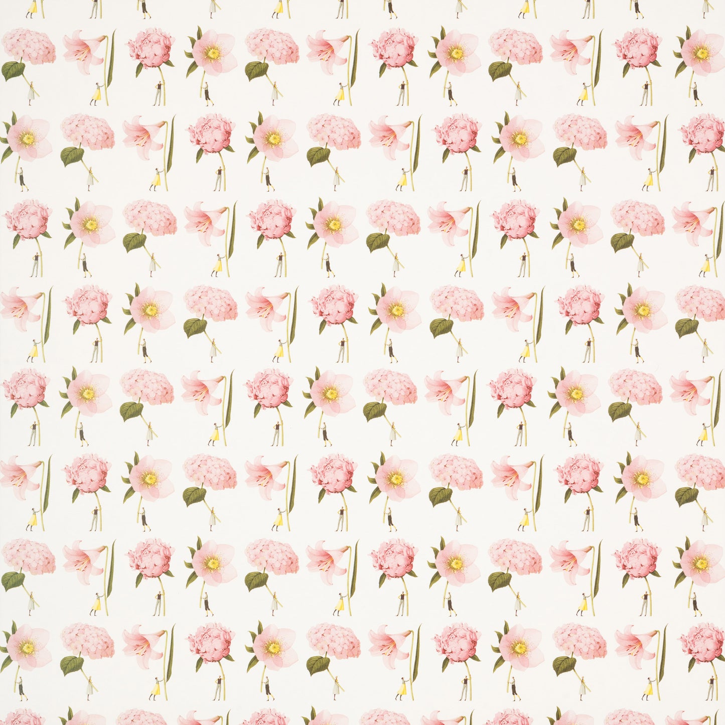 Pink Flowers Gift Wrap