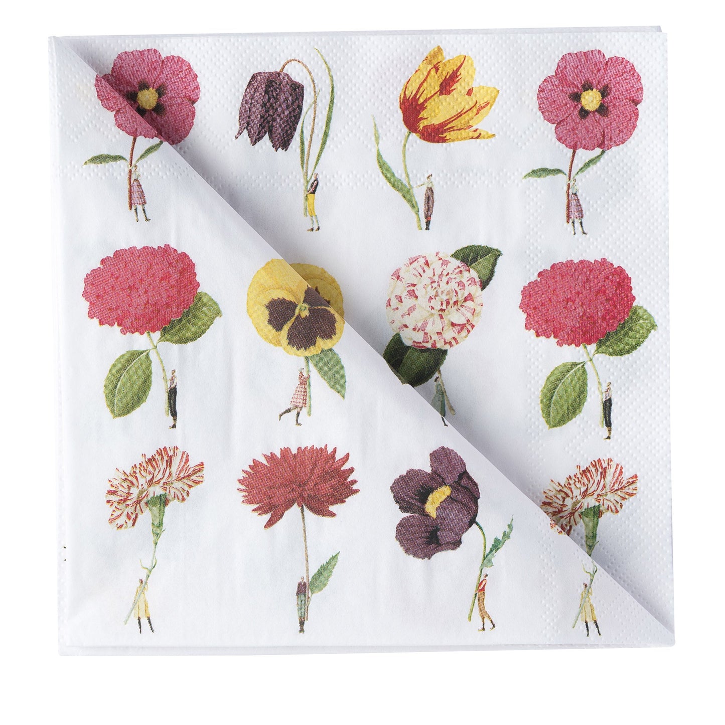 fsc paper, illustration, flowers, paper napkins, napkins