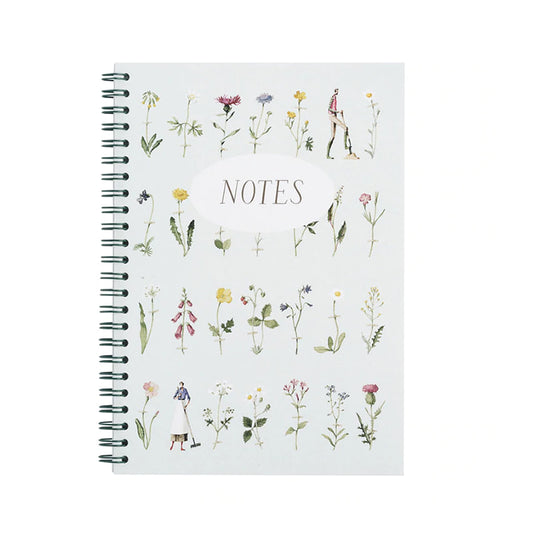 Notebook, made in england, fsc paper, illustration, wild flowers, flowers