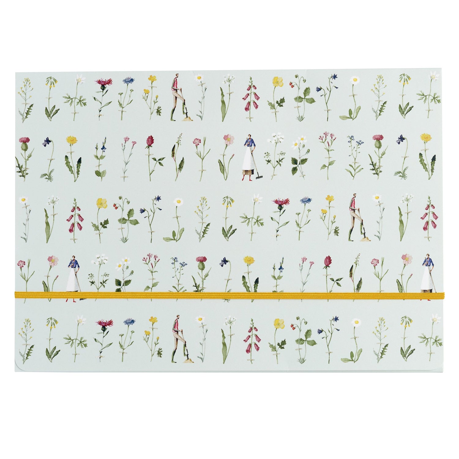 gardening folder, folder, wild flowers, flowers, illustration, made in england, fsc paper