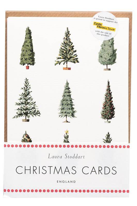 fsc paper, Christmas cards, made in england, illustration, christmas trees, christmas